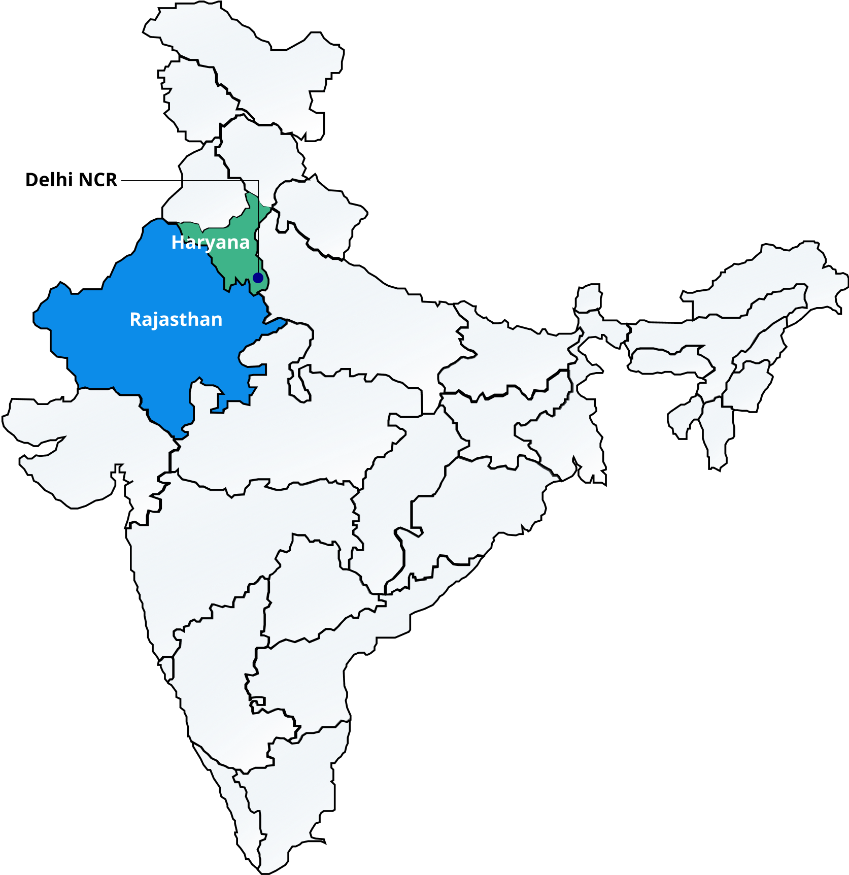 Service areas map