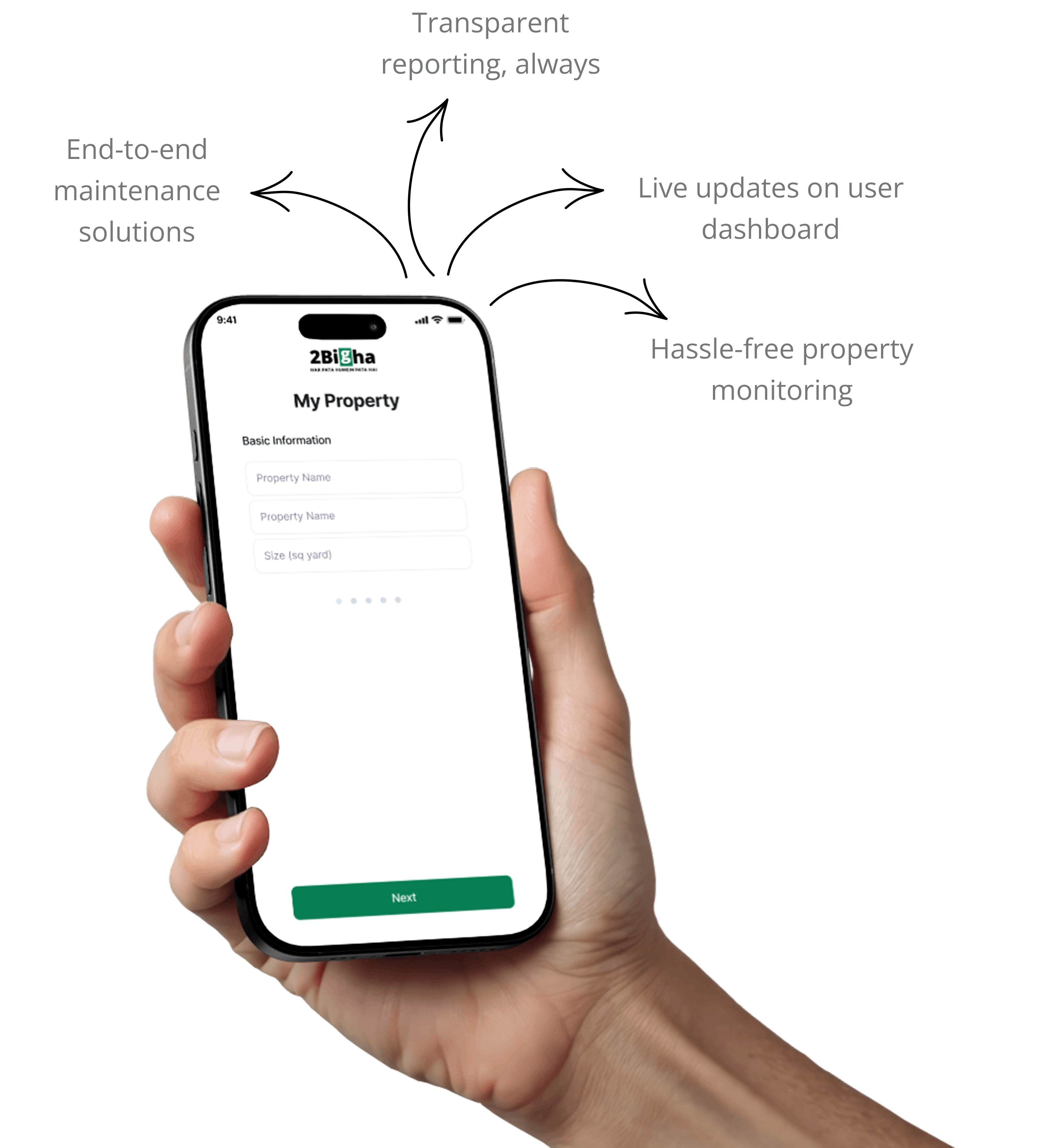 Mobile app interface
